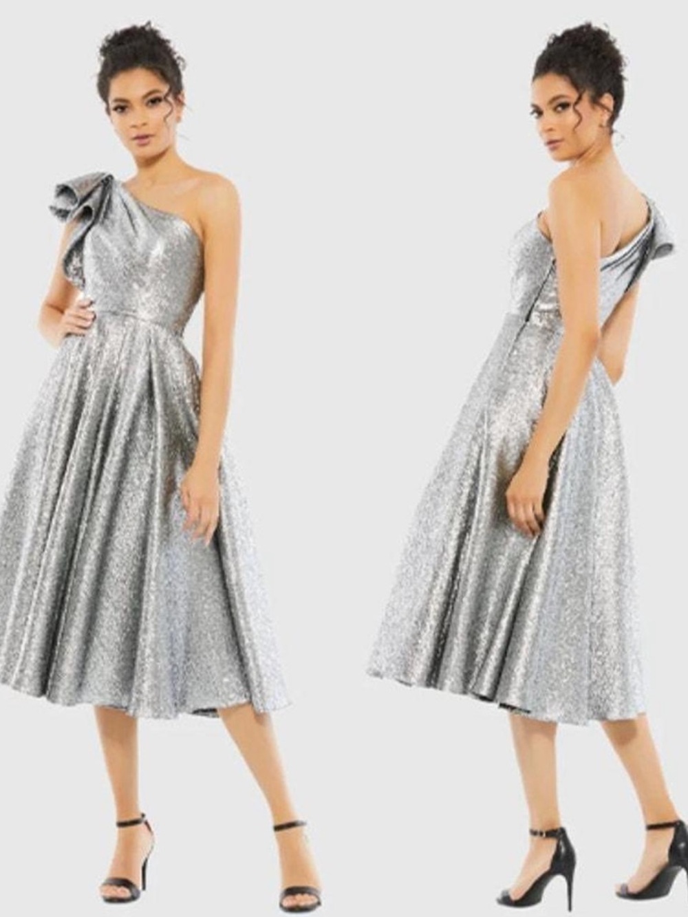 MacDougal Silver Party Dress